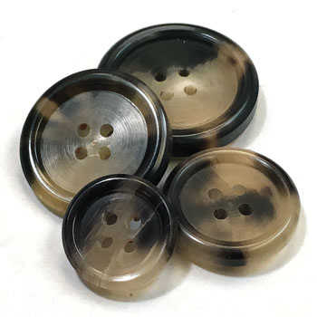 GH-15 Genuine Horn Suit and Outerwear Button - 3 Sizes GH-15 Genuine Horn Suit and Outerwear Button - 3 Sizes